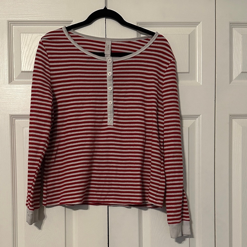 Striped Red and White Women's pajama set
